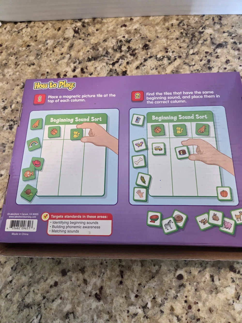 Lakeshore Beginning Sounds Magnetic Sound Sorting Board LL436 Ages 4+ Homeschool